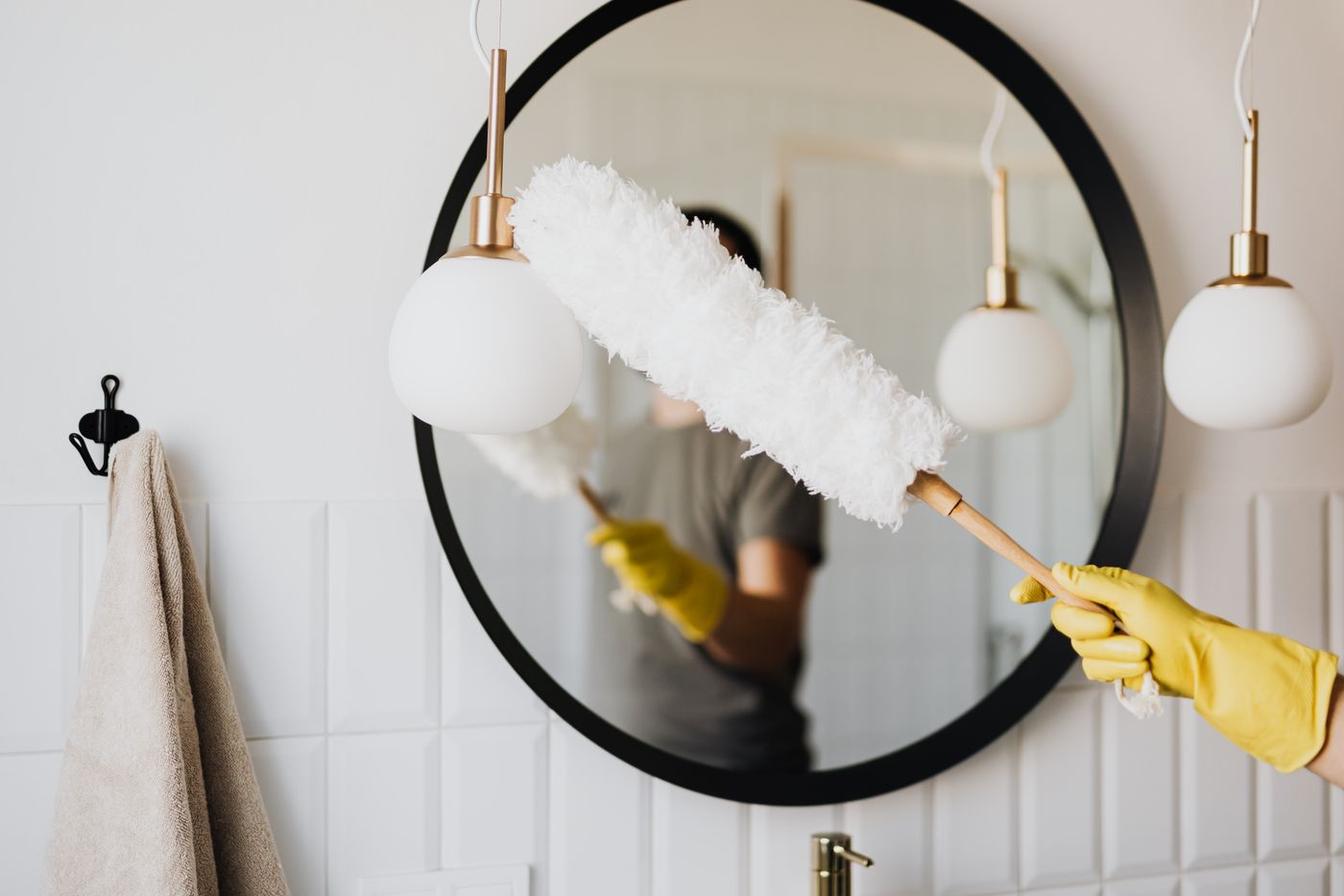 Nettoyage soigné d'un intérieur lumineux